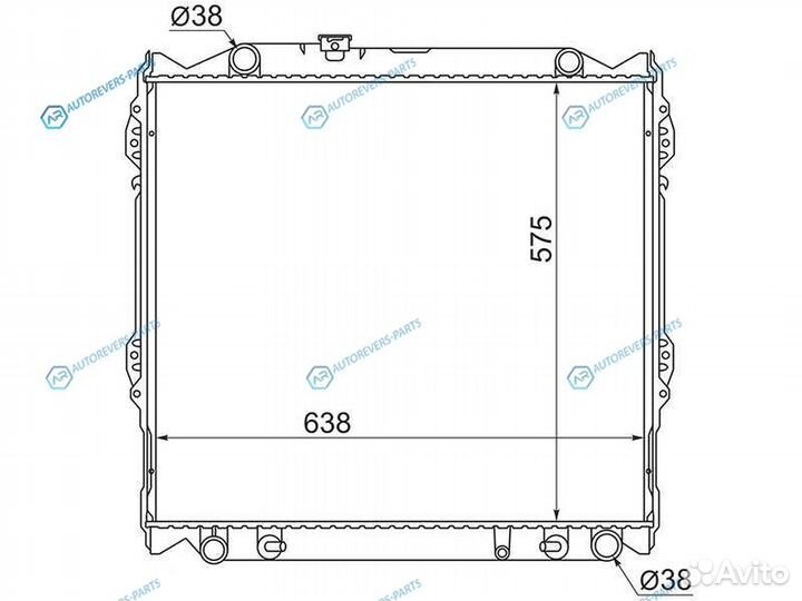 TY0008-J95D-3R Радиатор toyota land cruiser prados