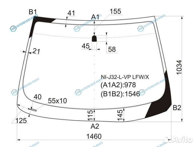 NI-J32-L-VP lfwx Стекло лобовое nissan teana 08-14