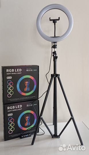 Кольцевая селфи-лампа RGB LED Soft Ring Light MJ26
