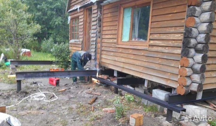 Замена ремонт венцов полов Подъём домов