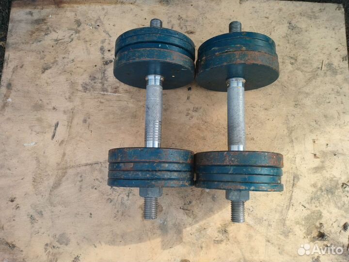 Гантели разборные бу 16 кг каждая