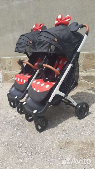 Коляска для двойни от рождения (девочки)