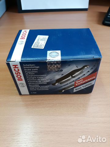 Колодки тормозные передние bosch
