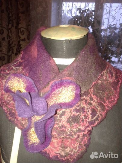 Валяные шарфы и палантины