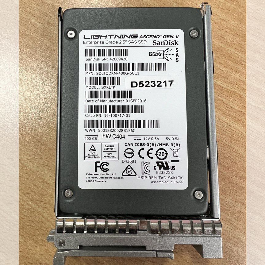 [UCS-SD400G12S4-EP] 400gb Sas Ssd Sandisk Sxkltk Ucs-Sd400g12s4-Ep