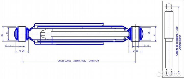 Амортизатор для прицепа knott 990001