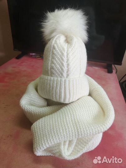 Шапка и снуд 50 шерсть