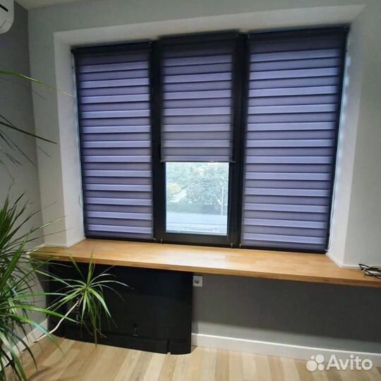 Рулонные шторы день ночь