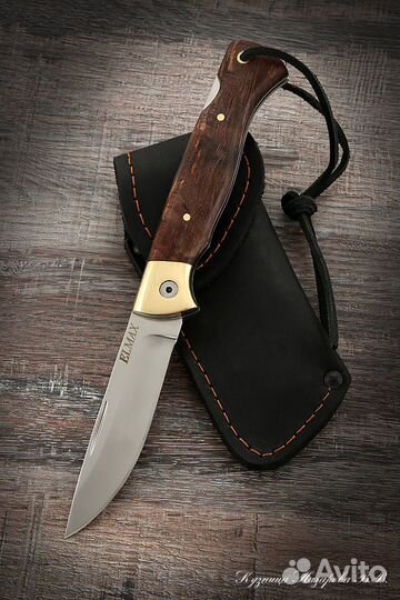 Нож складной Волк сталь Elmax накладки стабилизиро