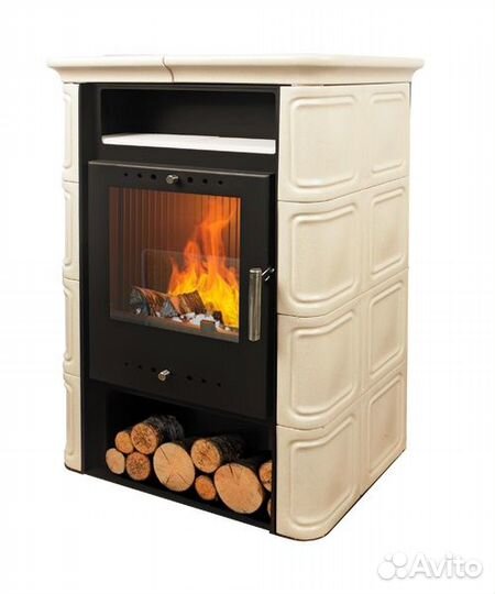 Кафельная печь NordFlam vera Цвет кафеля: зелёный