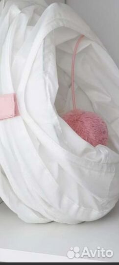 Лурвиг игровой тоннель для кошек, белый, розовый