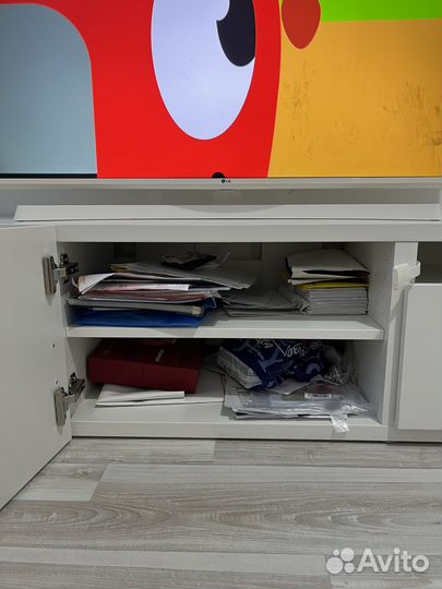 Тумба под телевизор IKEA besta TV бесто белая