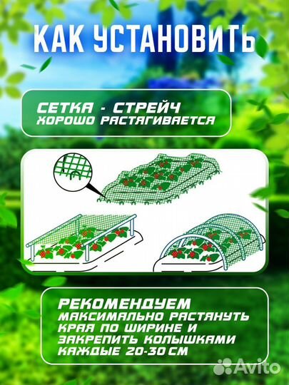 Садовая сетка от птиц 2 на 10 м усиленная