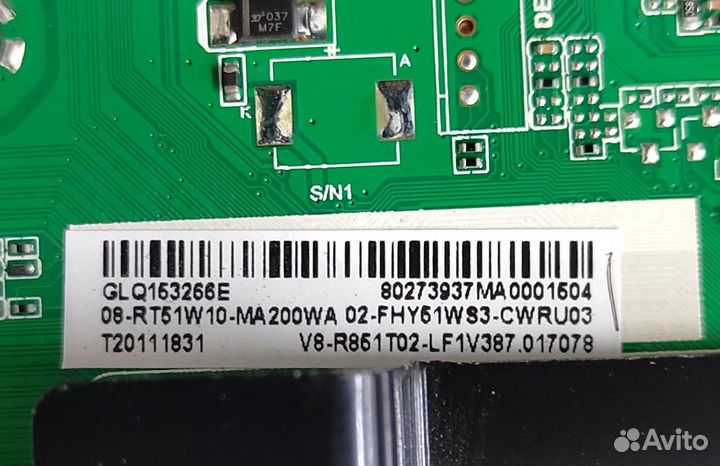 Main Board TCL TPD.RT2851T.PC779 RT2851 RT51W3 40