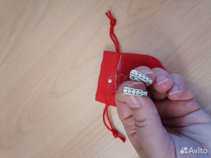 Серебряные серьги дорожки