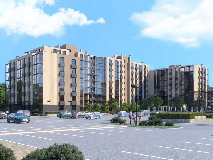 2-к. квартира, 60,8 м², 1/6 эт.