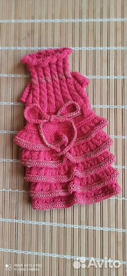 Вязаная одежда для собак и кошек. Ручная работа