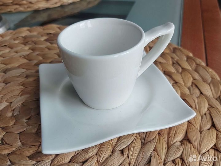 Кофейная чашка с блюдцем 2 шт. Набор новый