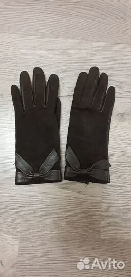 Перчатки женские кожаные