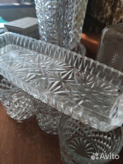 Вазы, салатники, селедочницы новые хрустальные