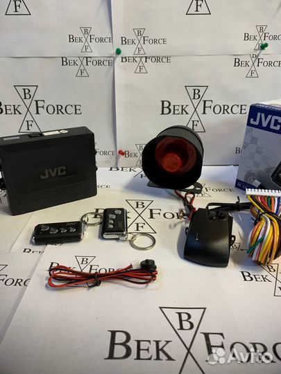 Авто сигнализация JVC 911 два пульта с установкой