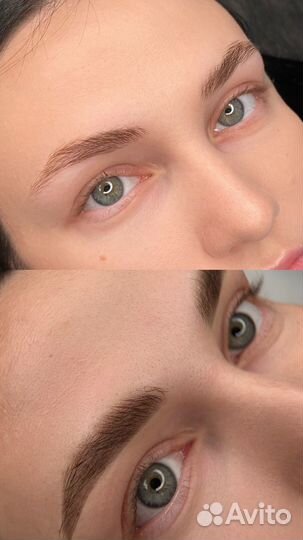 Модель на перманент бровей