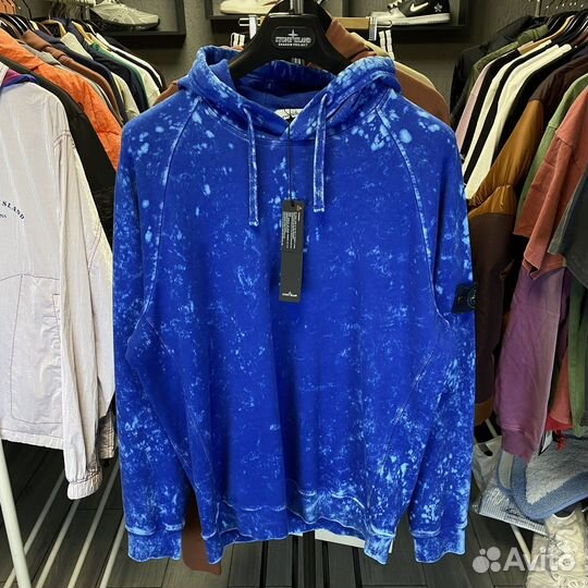 Худи Stone Island Felpa синее оригинал XL