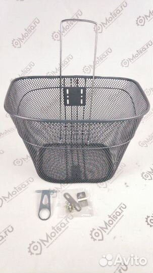 Корзина передняя с крепежом серая