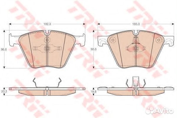 Колодки тормозные передние для BMW