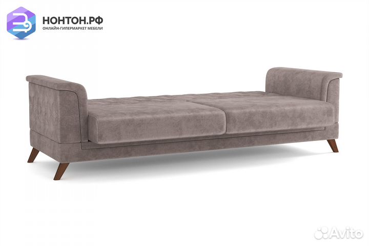 Диван книжка Амарант серо-коричневый