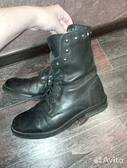 Ботинки кожаные
