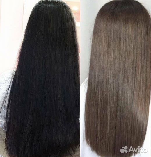 Стрижка горячими ножницами, окрашивание волос