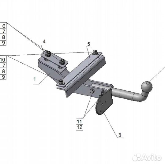 Фаркоп Hyundai Matrix 2001-2010