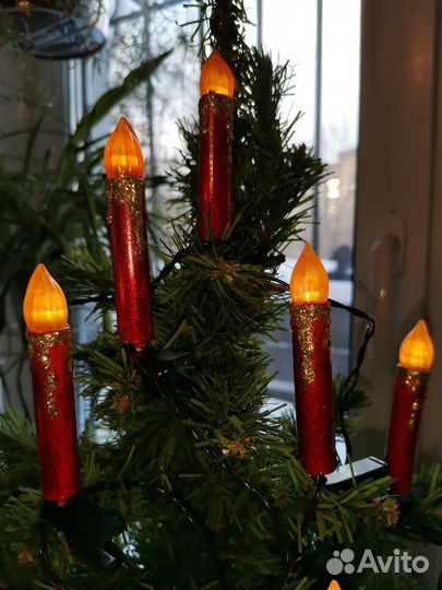 Гирлянда елочная свечи