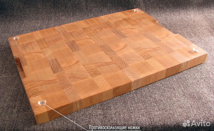 Торцевая разделочная доска из дуба большая