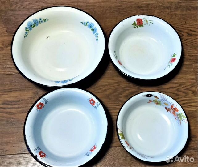 Посуда эмалированная СССР половник