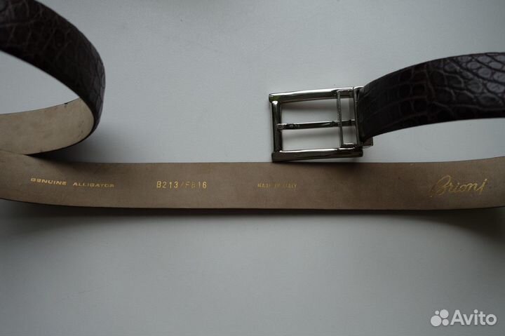 Ремень Brioni genuine alligator Оригинал 95