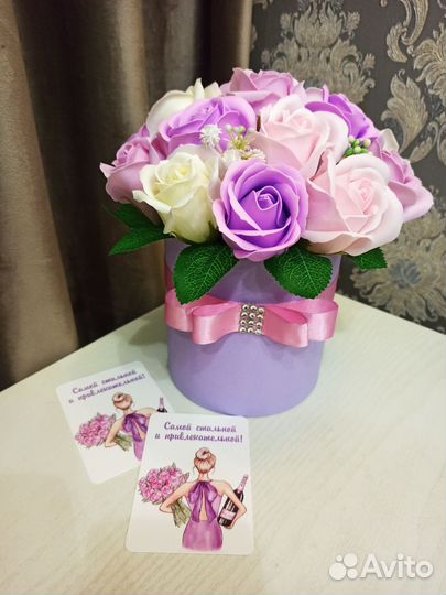 Букет из мыльных роз