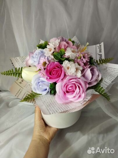 Букет из мыльных цветов