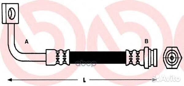 Шланг тормозной перед лев nissan primera (P