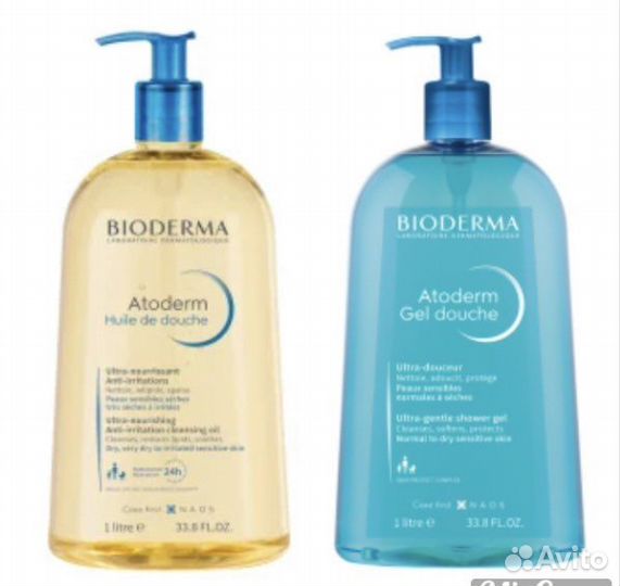 Bioderma гель и масло для душа