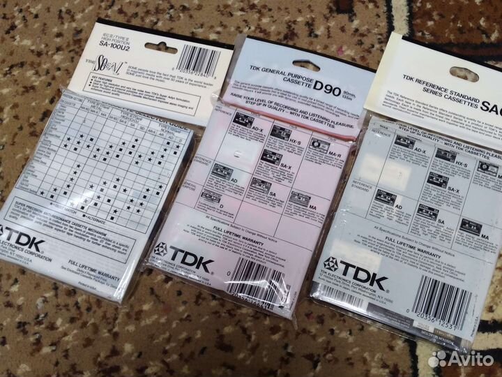 Аудиокассеты новые TDK SA 90 пак из 2х шт
