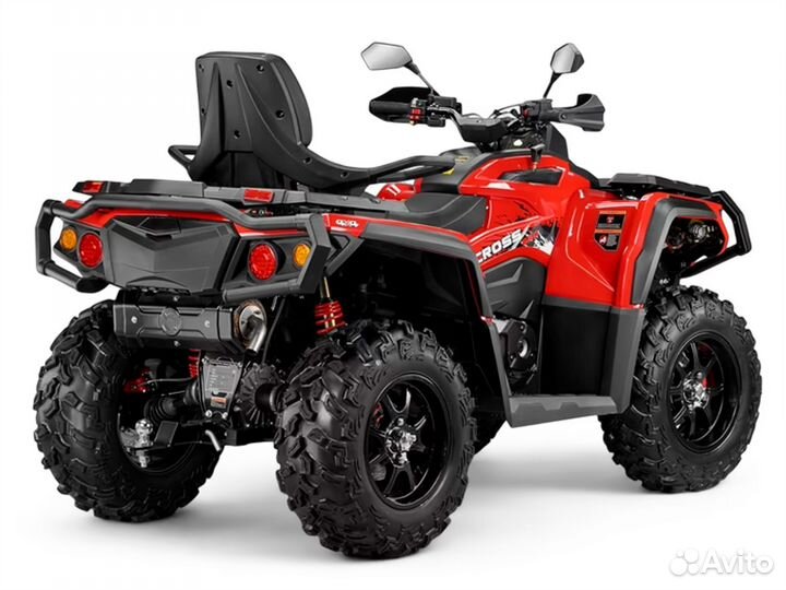 Квадроцикл Odes ATV650 двухместный красный