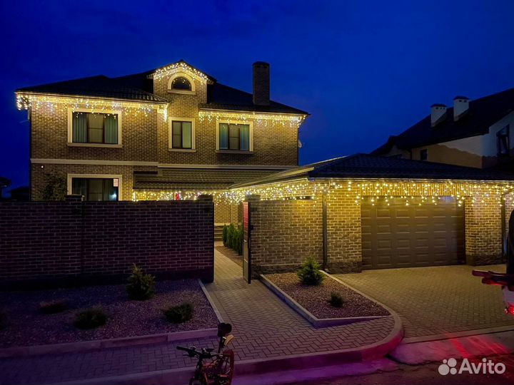 Новогоднее украшение оформление дома, деревьев