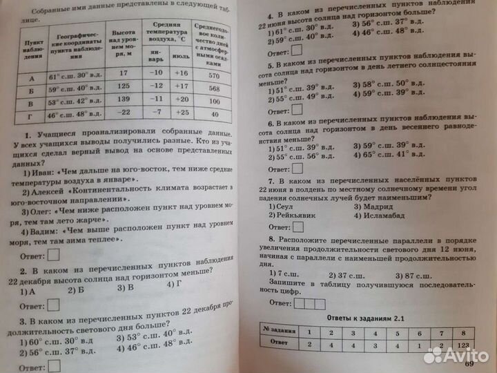Справочник для подготовки к огэ по географии
