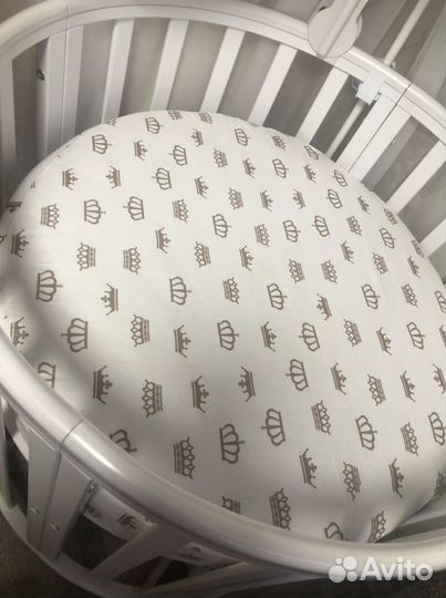 Круглый матрас, наматрасник, 2 простыни на резинке