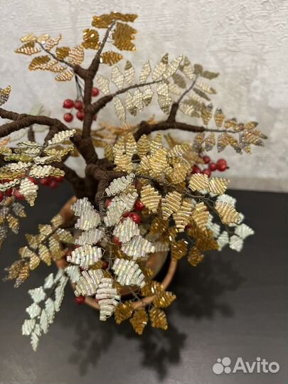 Дерево из бисера. Рябина осенняя