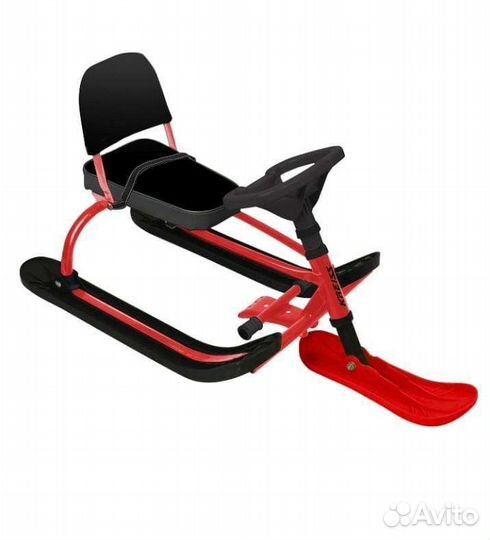 Детский снегокат со спинкой