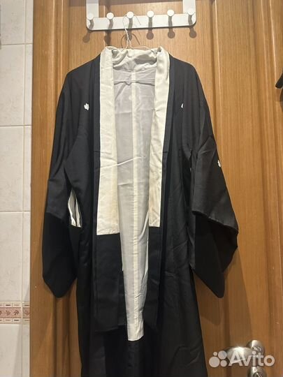 Виниажное японское кимоно шелк