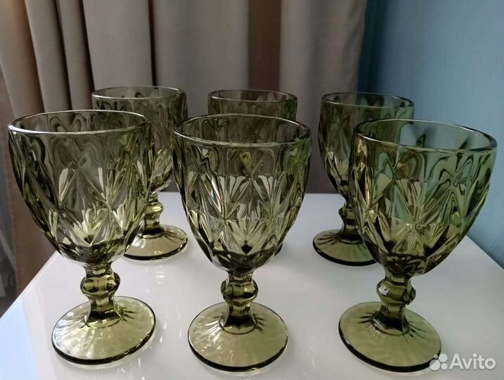 Бокалы/Набор бокалов/Цветные бокалы/Бокалы 6 шт